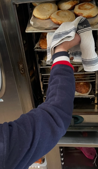 Bagels from the oven